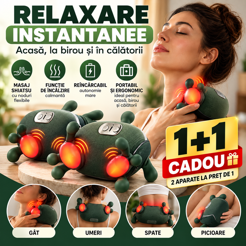 RelaX - Aparat de Masaj cu Încălzire + 1 Cadou