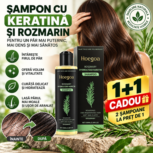 KeratX - Sampon cu Rozmarin Anti-Cadere si Regenerare + 1 Cadou